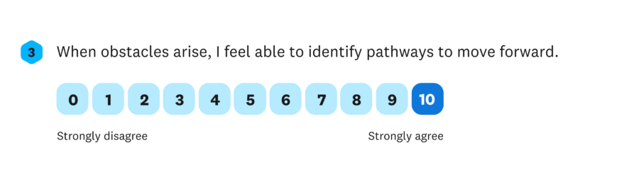 hope question 3 when obstacles arise I feel able to identify pathways to move forward
