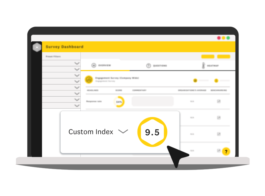 hive's survey overview dashboard