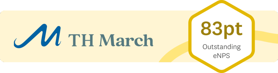 T H March achieves an 83 point outstanding eNPS with Hive