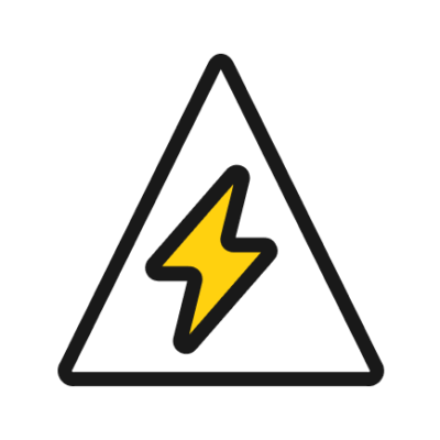 Warning sign icon